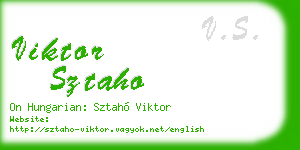 viktor sztaho business card