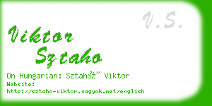viktor sztaho business card